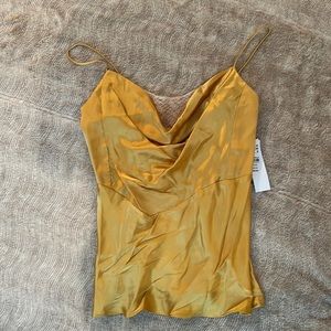 NWT Topshop satin tank with beautiful lace detail